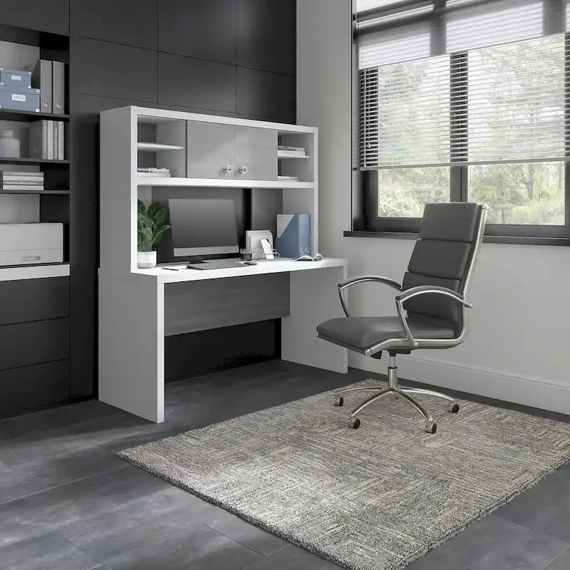 Crédence de bureau 60W avec étagère supérieure