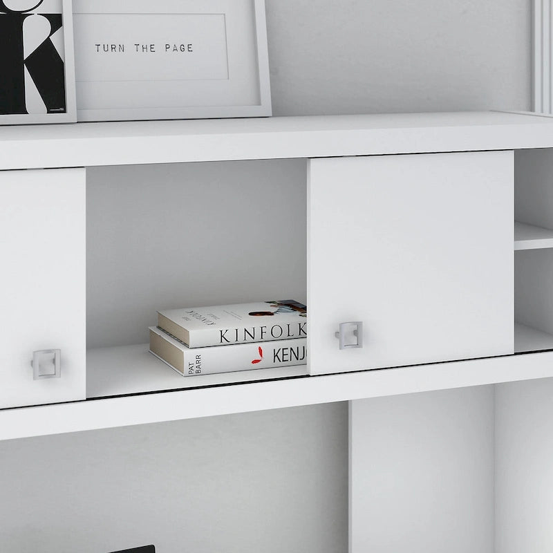Crédence de bureau 60W avec étagère supérieure