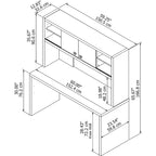Crédence de bureau 60W avec étagère supérieure