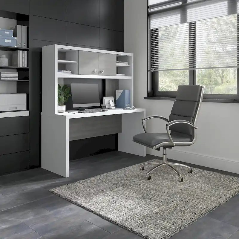 Crédence de bureau 60W avec étagère supérieure