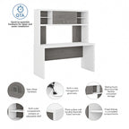 Crédence de bureau 60W avec étagère supérieure