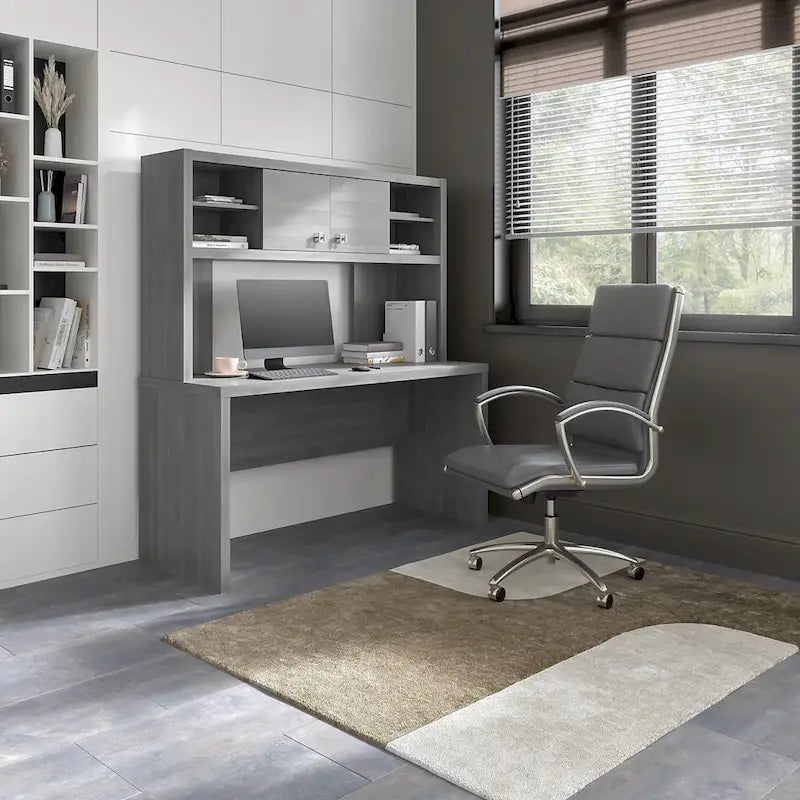 Crédence de bureau 60W avec étagère supérieure