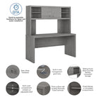 Crédence de bureau 60W avec étagère supérieure
