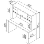Crédence de bureau 60W avec étagère supérieure