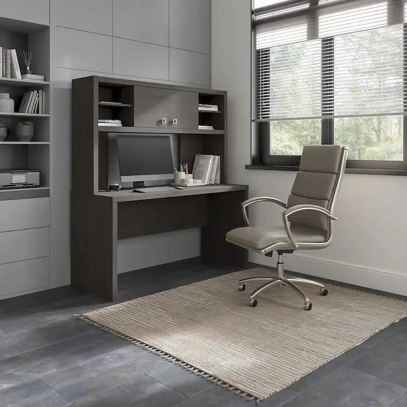 Crédence de bureau 60W avec étagère supérieure