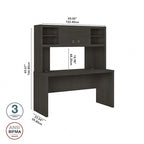 Crédence de bureau 60W avec étagère supérieure