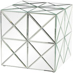 Table d'appoint miroir en verre - Argent - Roche River Decor