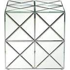 Table d'appoint miroir en verre - Argent - Roche River Decor
