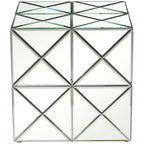 Table d'appoint miroir en verre - Argent - Roche River Decor