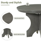 Table et chaises de salle à manger style champêtre moderne avec piètement incurvé et banc