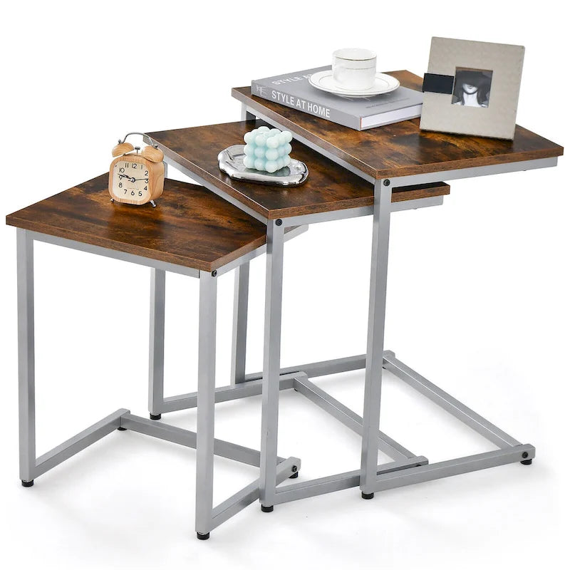 Table d'appoint gigogne pour café empilable