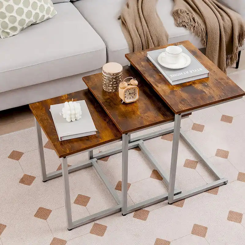Table d'appoint gigogne pour café empilable