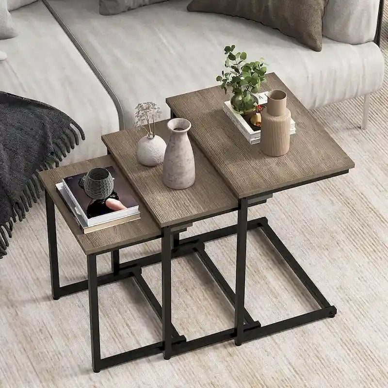 Table d'appoint gigogne pour café empilable