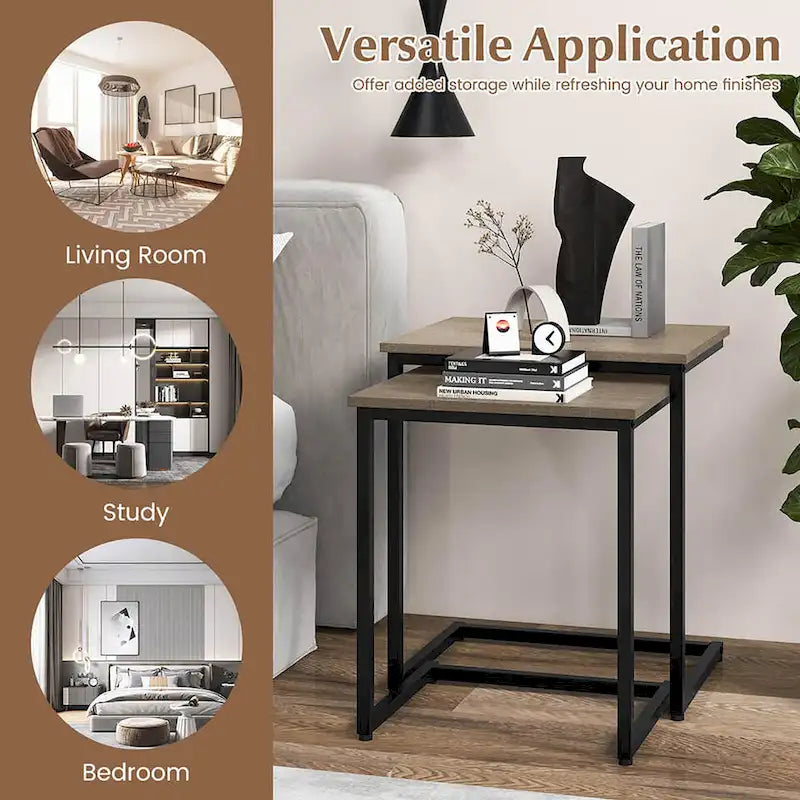 Table d'appoint gigogne pour café empilable
