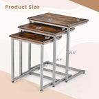 Table d'appoint gigogne pour café empilable