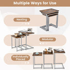Table d'appoint gigogne pour café empilable