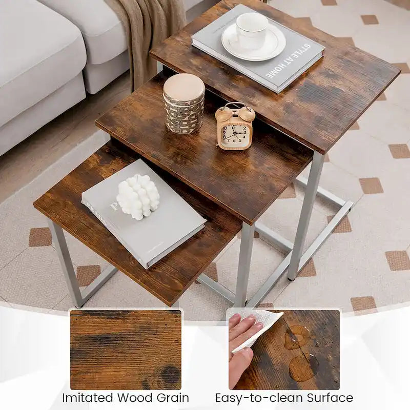 Table d'appoint gigogne pour café empilable