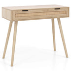 Console en rotin avec tiroir coulissant style bohème