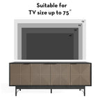 Meuble TV/Centre de divertissement de style Mid-Century avec portes de 64,45 pouces