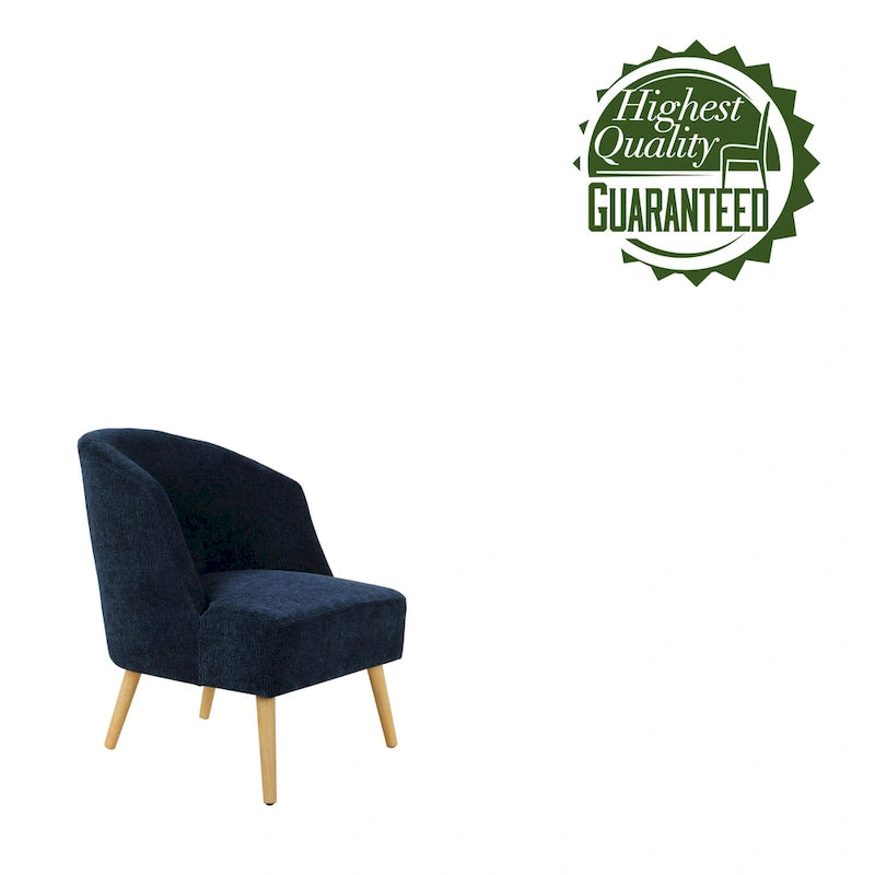 Fauteuil crapaud en velours côtelé avec pieds en bois d'hévéa