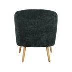 Fauteuil crapaud en velours côtelé avec pieds en bois d'hévéa