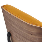 Fauteuil inclinable et ottoman en cuir véritable de style Mid-Century Modern