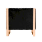 Fauteuil d'appoint en velours à cadre doré Trillium