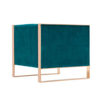 Fauteuil d'appoint en velours à cadre doré Trillium