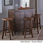 Ensemble de bar en bois d'acacia