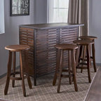 Ensemble de bar en bois d'acacia