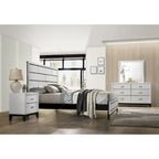 Meubles de chambre à coucher contemporains en panneaux blancs