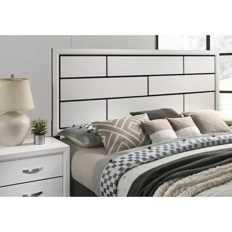 Meubles de chambre à coucher contemporains en panneaux blancs