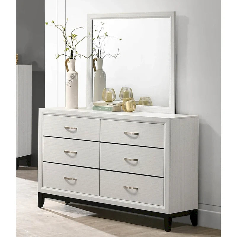 Meubles de chambre à coucher contemporains en panneaux blancs