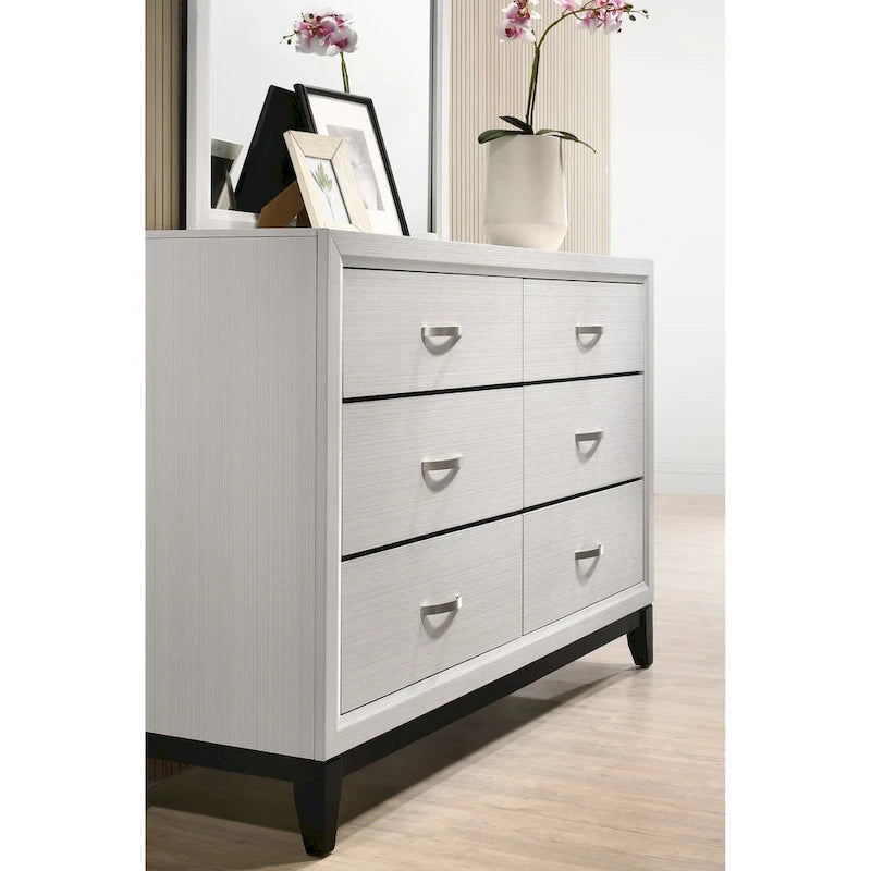 Meubles de chambre à coucher contemporains en panneaux blancs