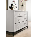 Meubles de chambre à coucher contemporains en panneaux blancs