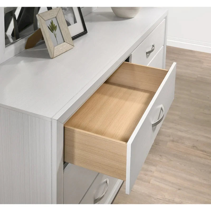 Meubles de chambre à coucher contemporains en panneaux blancs