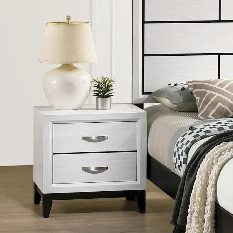 Meubles de chambre à coucher contemporains en panneaux blancs
