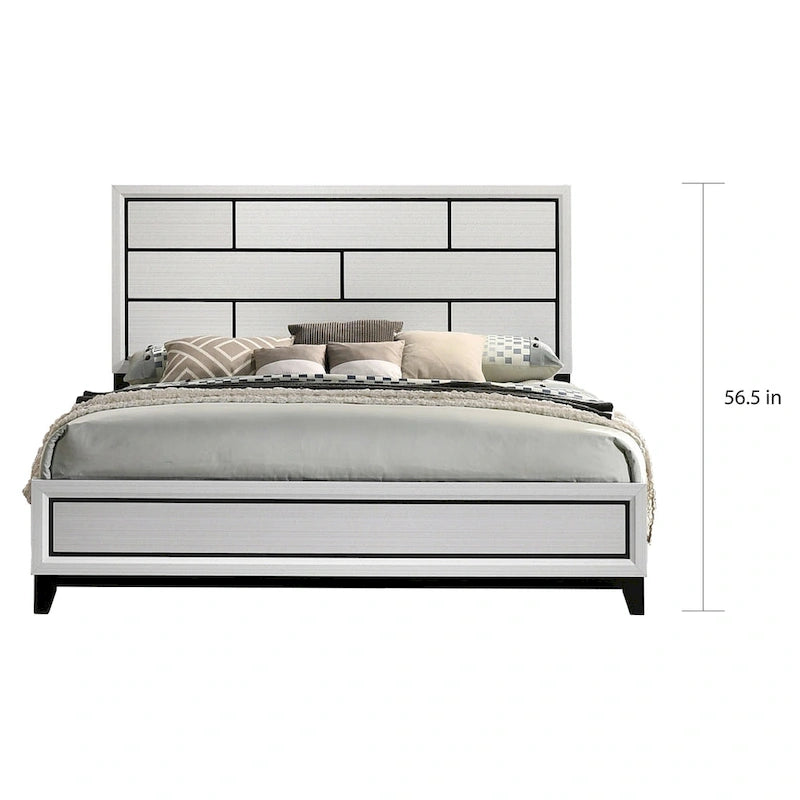 Meubles de chambre à coucher contemporains en panneaux blancs