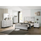Meubles de chambre à coucher contemporains en panneaux blancs