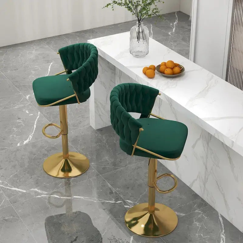 Tabouret de bar réglable en hauteur avec siège pivotant