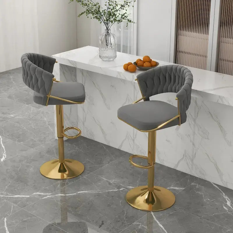 Tabouret de bar réglable en hauteur avec siège pivotant