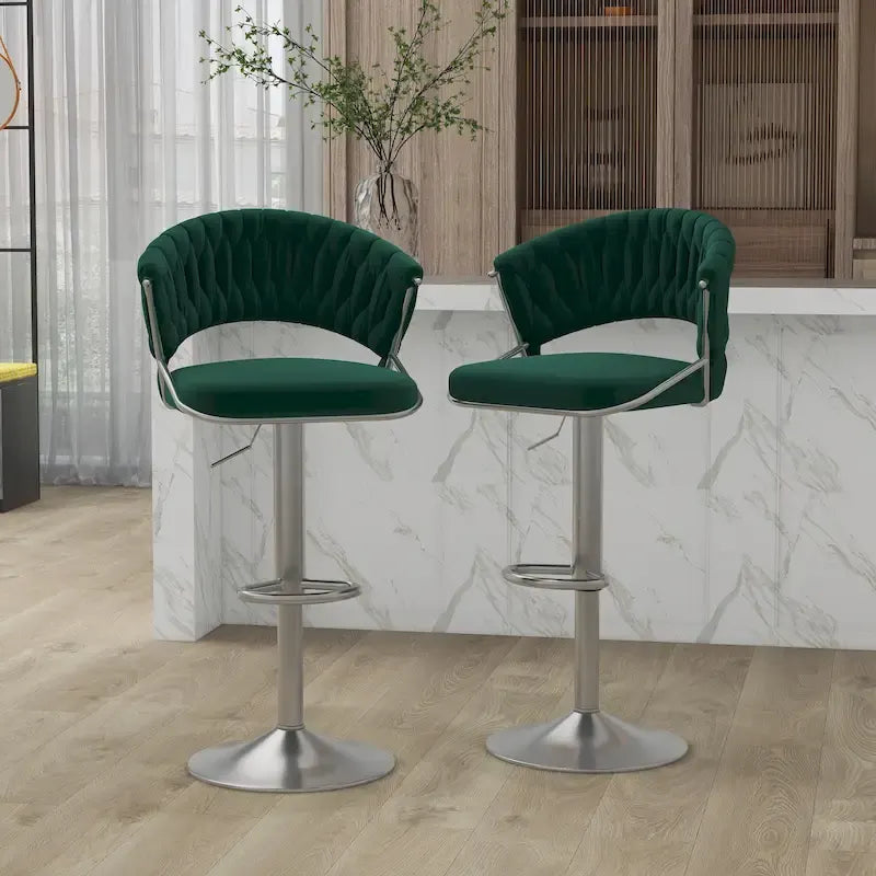 Tabouret de bar réglable en hauteur avec siège pivotant