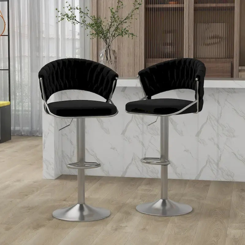 Tabouret de bar réglable en hauteur avec siège pivotant