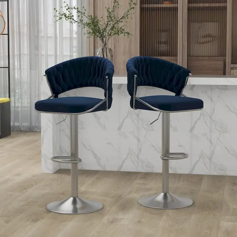 Tabouret de bar réglable en hauteur avec siège pivotant