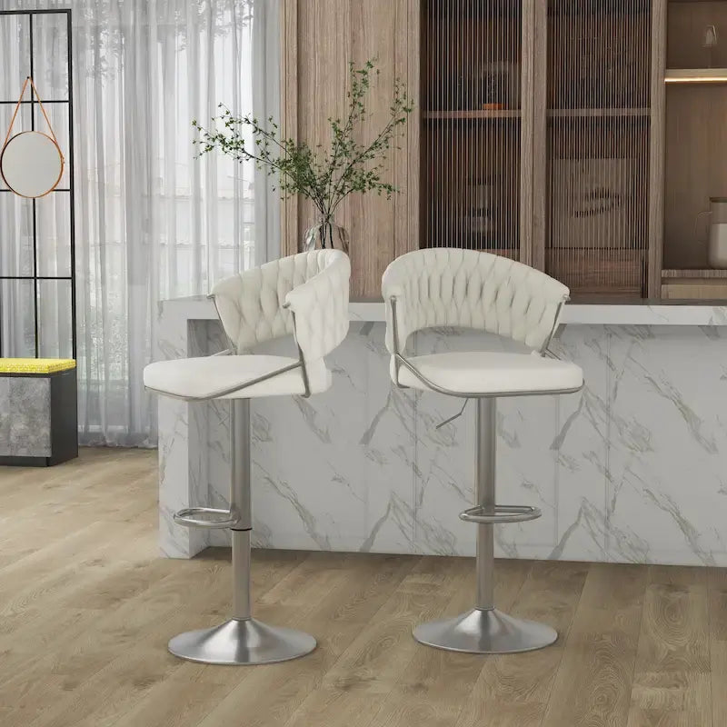 Tabouret de bar réglable en hauteur avec siège pivotant