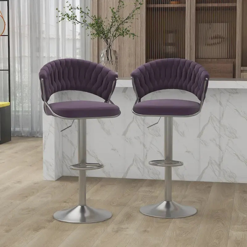 Tabouret de bar réglable en hauteur avec siège pivotant