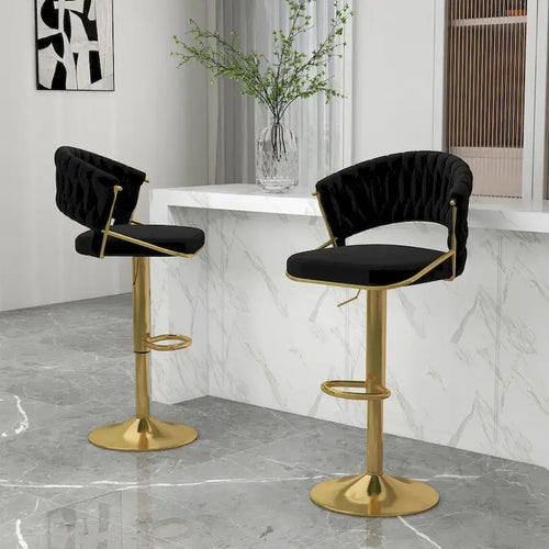 Tabouret de bar réglable en hauteur avec siège pivotant