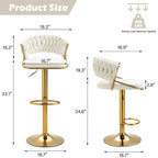 Tabouret de bar réglable en hauteur avec siège pivotant