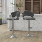 Tabouret de bar réglable en hauteur avec siège pivotant