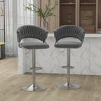 Tabouret de bar réglable en hauteur avec siège pivotant